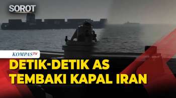 Detik-Detik Armada Perang AS Tembaki Kapal Iran yang Coba Lewati Blokade Selat Hormuz
