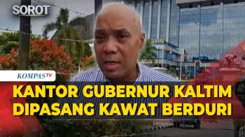 Kantor Gubernur Kaltim Dipasang Kawat Berduri Jelang Aksi 21 April