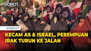 Kecam AS & Israel, Perempuan Irak Turun ke Jalan di Baghdad Dukung Iran