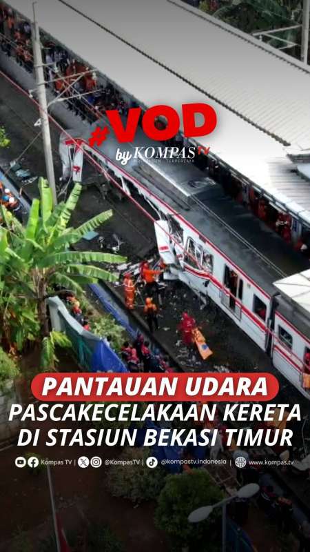 PANTAUAN UDARA PASCAKECELAKAAN KERETA DI STASIUN BEKASI TIMUR