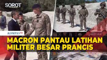 Presiden Macron Tinjau Latihan Militer Terbesar Prancis, Simulasi Perang Skala Besar di Eropa