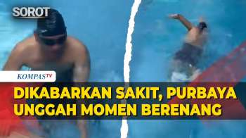 Momen Menkeu Purbaya Berenang di Tengah Viral Kabar Dirinya Sakit