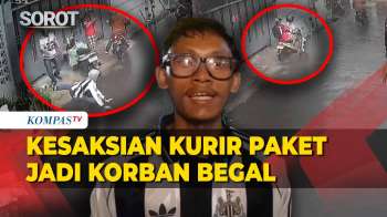Terekam CCTV! Kesaksian Kurir Paket Korban Begal 4 Pelaku Di Bandung: Saya Ditodong Pisau