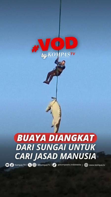 BUAYA DIANGKAT DARI SUNGAI UNTUK CARI JASAD MANUSIA