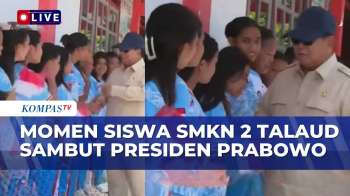 Tiba Di Pulau Terluar Indonesia, Presiden Prabowo Disambut Siswa SMKN 2 Talaud
