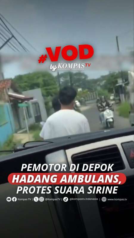 PEMOTOR DI DEPOK HADANG AMBULANS, PROTES SUARA SIRINE