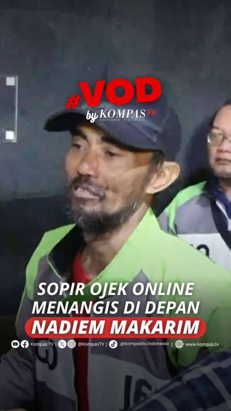 SOPIR OJEK ONLINE MENANGIS DI DEPAN NADIEM MAKARIM