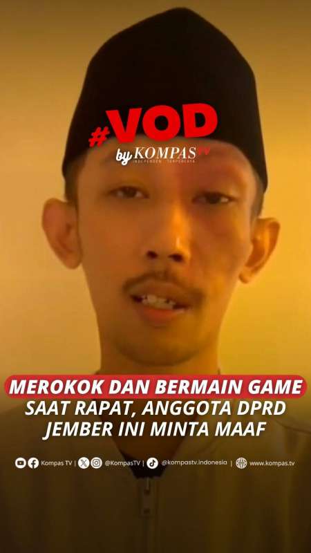 MEROKOK DAN BERMAIN GAME SAAT RAPAT, ANGGOTA DPRD JEMBER INI MINTA MAAF