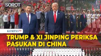 Trump-Xi Jinping Periksa Pasukan & Disambut Teriakan Anak-Anak, Upacara Kenegaraan Di China