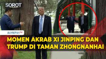 Momen Akrab Presiden China Xi Jinping Dan Trump Di Taman Zhongnanhai Beijing