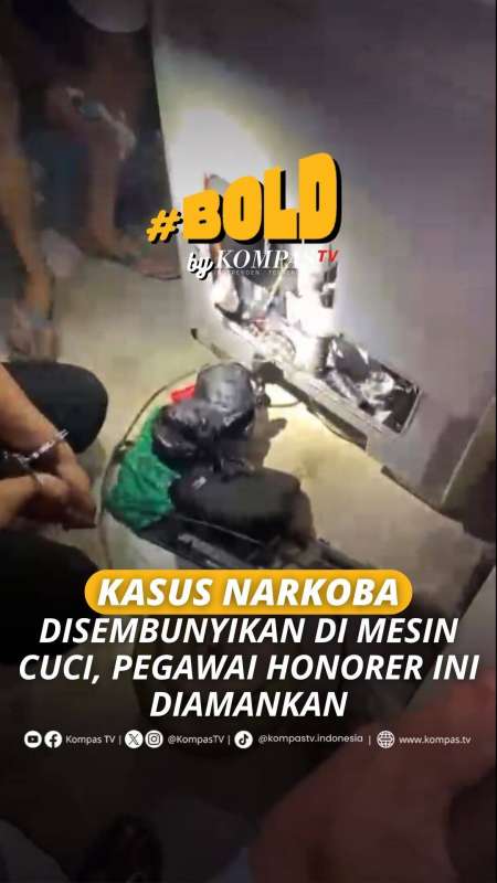 KASUS NARKOBA DISEMBUNYIKAN DI MESIN CUCI, PEGAWAI HONORER DIAMANKAN