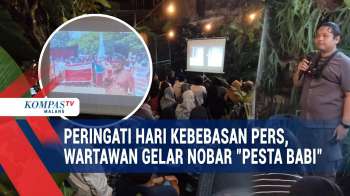 Peringati Hari Kebebasan Pers, Wartawan Di Malang Gelar Nobar Pesta Babi