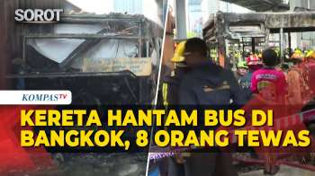 Saksi Mata Ungkap saat Kereta Hantam Bus hingga Terbakar di Bangkok, 8 Orang Tewas