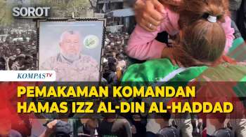 Tangis Warga Gaza Iringi Pemakaman Komandan Hamas Izz Al-Din Al-Haddad
