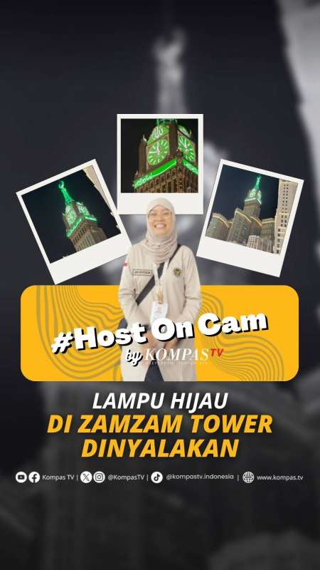LAMPU HIJAU DI ZAMZAM TOWER DINYALAKAN