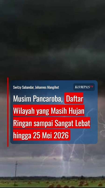 Musim Pancaroba, Daftar Wilayah yang Masih Hujan hingga 25 Mei 2026