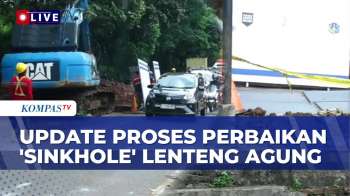 Terbaru! Perbaikan Jalan Di 'Sinkhole' Lenteng Agung, Alat Berat Dikerahkan