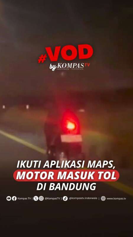 IKUTI APLIKASI MAPS, MOTOR MASUK TOL DI BANDUNG