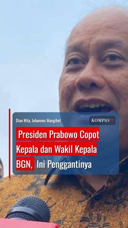Presiden Prabowo Copot Kepala dan Wakil Kepala BGN, Ini Penggantinya
