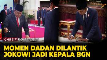 Lihat Lagi Momen Dadan Hindayana Dilantik Jokowi Jadi Kepala BGN - ARSIP KOMPAS