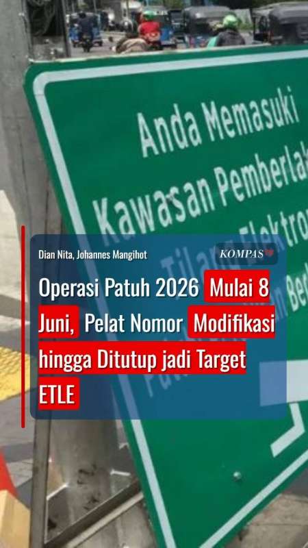 Operasi Patuh 2026 Mulai 8 Juni, Pelat Nomor Dimodifikasi hingga Ditutup jadi Target ETLE