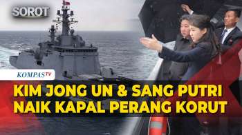 Potret Kim Jong-un & Sang Putri di Atas Kapal Perang Korea Utara