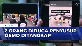 Polisi Tangkap 2 Orang Yang Diduga Hendak Menyusup Demo Mahasiswa di Bundaran HI | KOMPAS MALAM