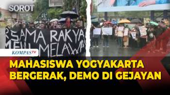 Terbaru! Demo Mahasiswa Yogyakarta Kritisi Ekonomi RI Di Gejayan Diguyur Hujan