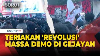 Orasi Hingga Teriakan Massa Demo Kritisi Ekonomi RI Di Gejayan Yogyakarta