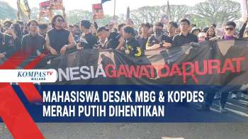 Demo Mahasiswa di Kota Malang, Massa Sempat Saling Dorong