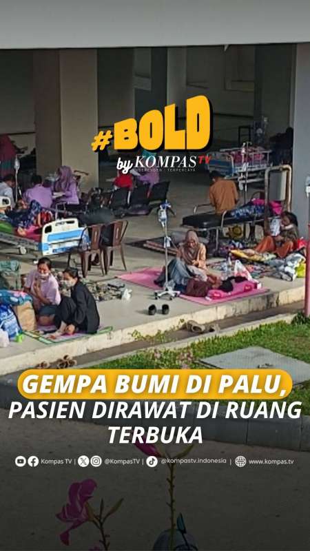 GEMPA BUMI DI PALU, PASIEN DIRAWAT DI RUANG TERBUKA