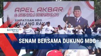 Simpatisan di Malang Senam Bersama Dukung MBG