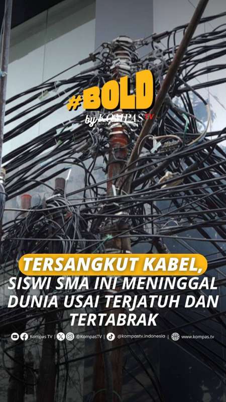 TERSANGKUT KABEL MENJUNTAI, SISWI SMA MENINGGAL DUNIA USAI TERJATUH DAN TERTABRAK