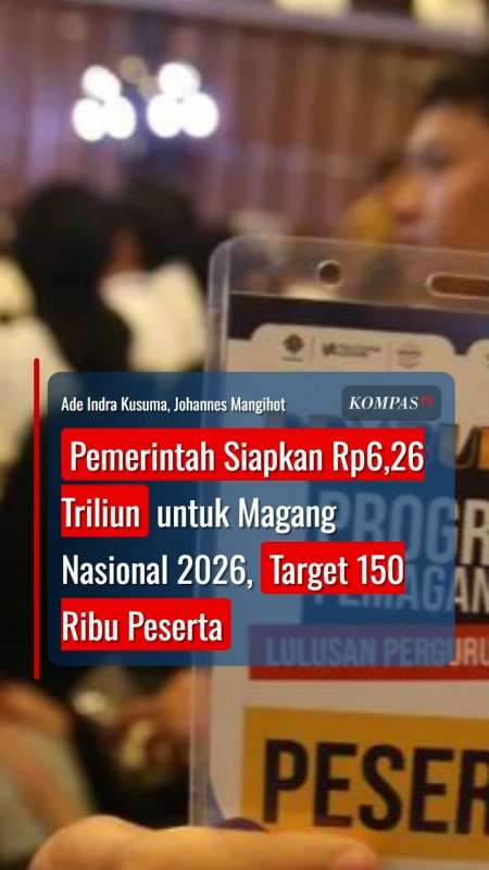 Pemerintah Siapkan Rp6,26 Triliun Untuk Magang Nasional 2026, Target 150 Ribu Peserta