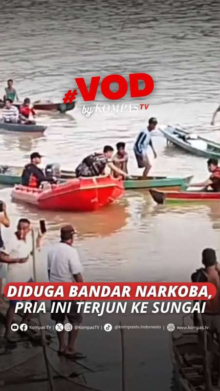 DIDUGA BANDAR NARKOBA, PRIA INI TERJUN KE SUNGAI