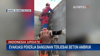 Tim Damkar Selamatkan Pekerja Yang Terjebak Beton Ambruk | INDONESIA UPDATE
