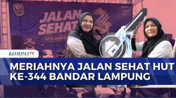 HUT Ke-344 Kota Bandar Lampung, Warga Ikuti Jalan Sehat Berhadiah Rumah Hingga Umrah