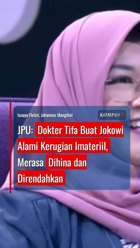 JPU: Dokter Tifa Buat Jokowi Alami Kerugian Imateriil, Merasa Dihina dan Direndahkan