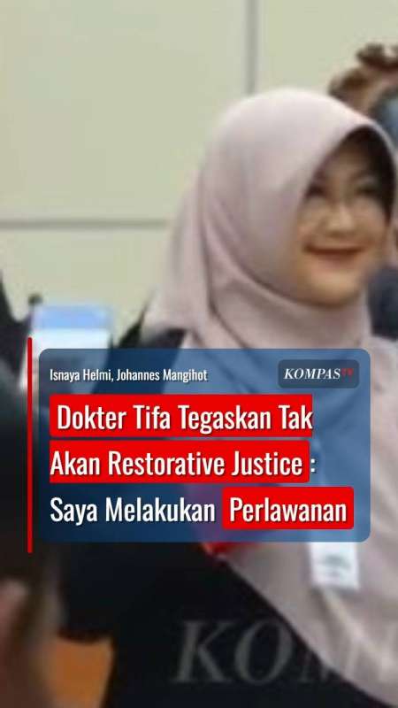Dokter Tifa Tegaskan Tak Akan Restorative Justice: Saya Melakukan Perlawanan