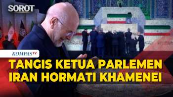 Tangis Ketua Parlemen Iran Iringi Upacara Penghormatan Terakhir Khamenei