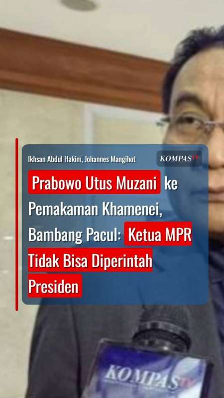 Prabowo Utus Muzani ke Pemakaman Khamenei, Bambang Pacul: Ketua MPR Tidak Bisa Diperintah