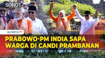 Prabowo-PM India Sapa Warga Hingga Layani Ajakan Selfie Usai Kunjungi Candi Prambanan