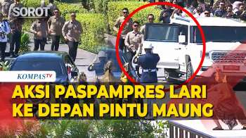 Aksi Sigap Paspampres Lari Cepat Ke Depan Pintu Maung Prabowo