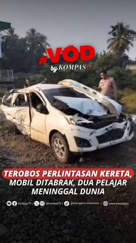 TEROBS PERLINTASAN KERETA, MOBIL DITABRAK, DUA PELAJAR MENINGGAL DUNIA