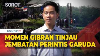 Naik Perahu Getek, Wapres Gibran Tinjau Pembangunan Jembatan Perintis Garuda Di Lampung