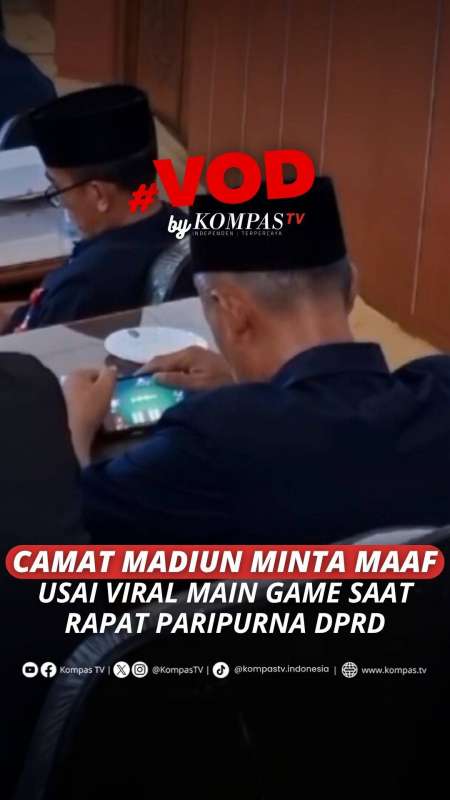 CAMAT MADIUN MINTA MAAF USAI VIRAL MAIN GAME SAAT RAPAT PARIPURNA DPRD