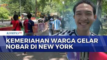 Warga Gelar Nobar Di New York, Suasana Meriah Warnai Jalannya Pertandingan