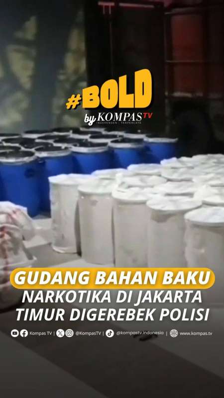 GUDANG BAHAN BAKU NARKOTIKA DI JAKARTA TIMUR DIGEREBEK POLISI