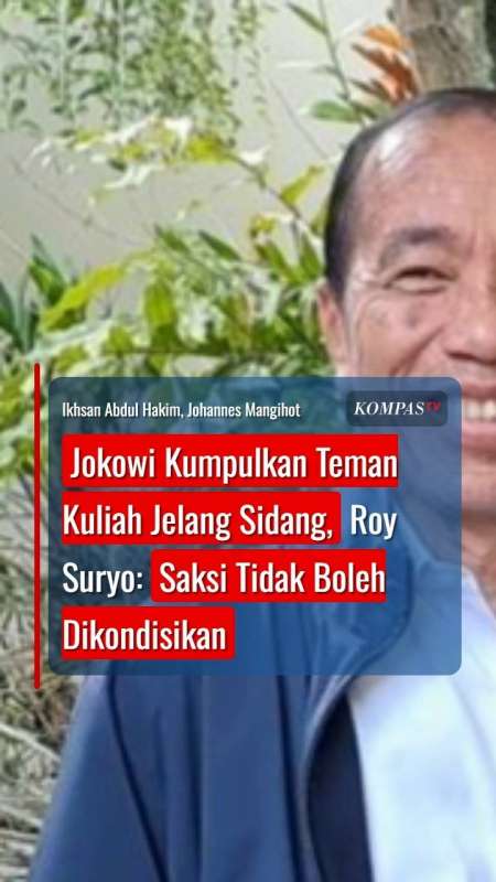 Jokowi Kumpulkan Teman Kuliah Jelang Sidang, Roy Suryo: Saksi Tidak Boleh Dikondisikan