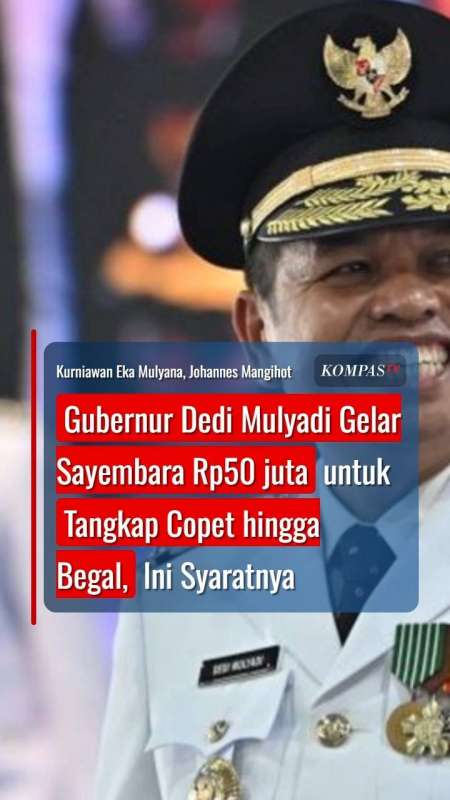Gubernur Dedi Mulyadi Gelar Sayembara Rp50 juta untuk Tangkap Copet hingga Begal